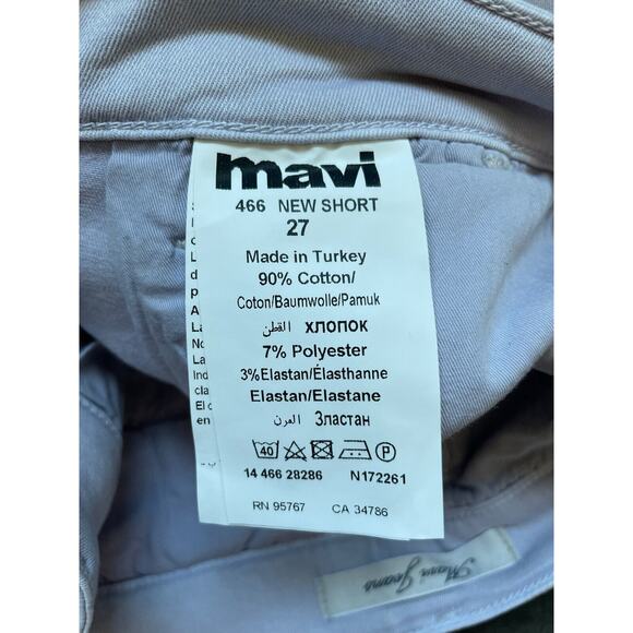 Mavi Light Purple Flat Front Mid Rise Shorts Stretch Women’s Size 27 NWT - Picture 9 of 11